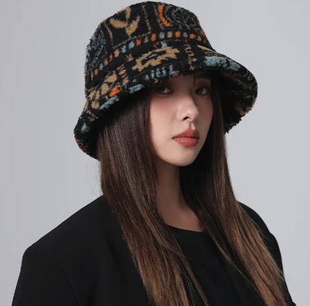T❺❷🌻1pc Gorro de Forro Polar con Estampado Tie-Dye Colorido, Cordón Ajustable