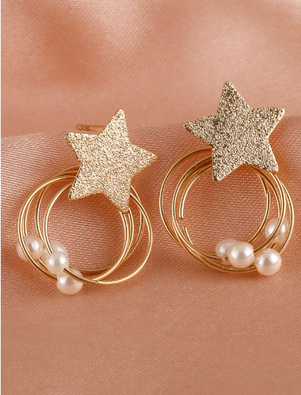 🍇 Aretes Colgantes Decorativos En Forma De Estrella