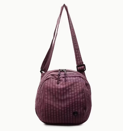 T❺❺🍂Bolso cruzado de nylon negro elegante para mujer con diseño de bloques de colores dobles