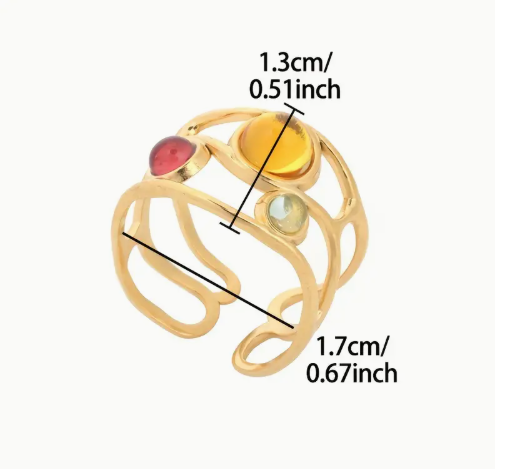 T❹❹🍂1 pieza de anillo bohemio CRING COCO para mujer