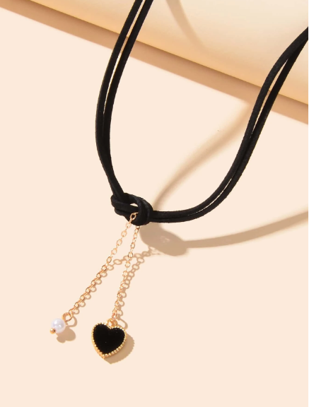 ❽❣️Gargantilla con accesorio de corazón