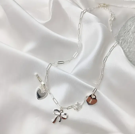 T❸⓿🌼Collar de pendiente de acero inoxidable para mujeres