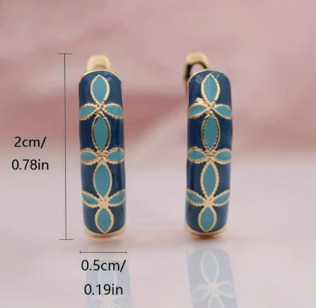T❹❻🌹Pendientes de pintura al óleo elegantes y exquisitos
