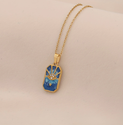 T❹❺🦋1 pieza de collar con colgante de tarot elegante de FREEGROW con diseño de corazón