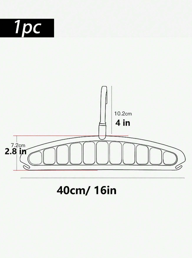 💚1 Pieza Percha Multi-hoyo Para Guardarropa De Viaje Blanco Para Ropa, Corbatas Y Bufandas