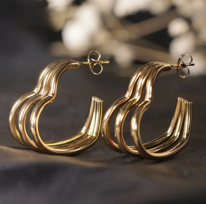 T❺❶🌻Arete de Acero Inoxidable Hipoalergénico para Mujer