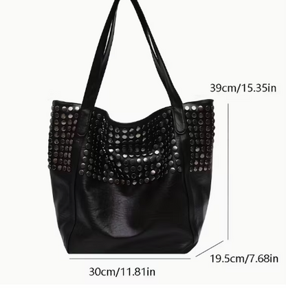 T❺⓿💥Bolso Tote de Gran Capacidad para Mujer con Detalles de Remaches