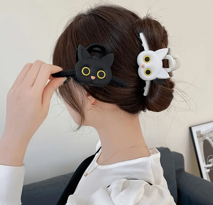 T❸❸💫Nuevo Horquilla de Gato Lindo para Mujeres con Clip de Tiburón