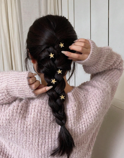 ❶❹⭐5 Piezas/set Accesorios Para El Cabello Con Decoración De Estrellas, Lindo