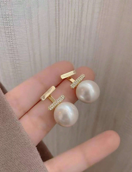 ❶❻💥1 par de elegantes pendientes colgantes con gota de perlas de estilo vintage