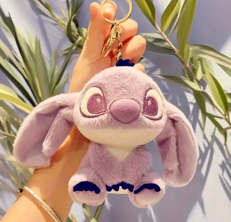 T❹❶💐Encantador Llavero de Peluche de Stitch en Pareja para Bolso o Mochila
