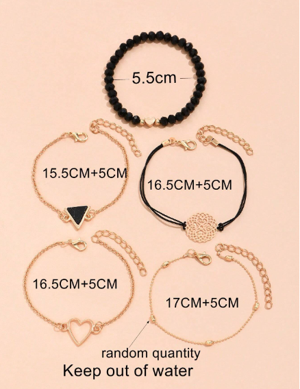 ❶❻💥Conjunto De 5 Pulseras De Estilo Bohemio Con Cuentas De Corazón Y Turquesa Adecuadas Para El Uso Diario De Las Mujeres