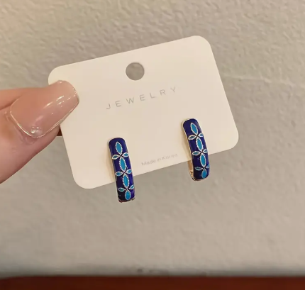T❹❻🌹Pendientes de pintura al óleo elegantes y exquisitos