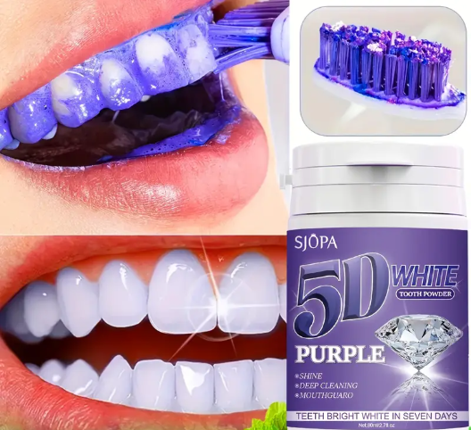 𝗧❶❾☘️ Polvo Blanqueador de Dientes Sjopa - Limpieza Profunda, Removedor de Manchas y Refrescante de Aliento para el Cuidado Oral Diario