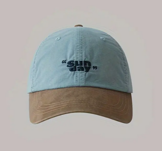 𝙏❷⓿☀️Gorras de béisbol vintage de color de contraste con bordado