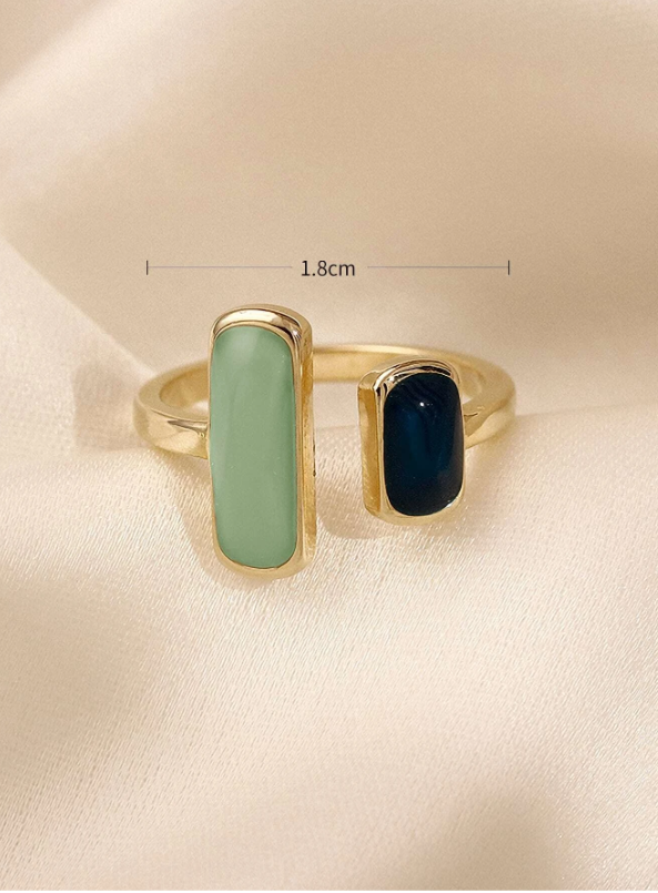 🍇🍒Anillo De Puño De Aleación verde